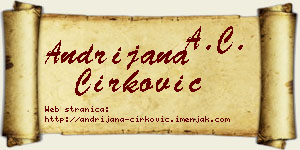 Andrijana Ćirković vizit kartica